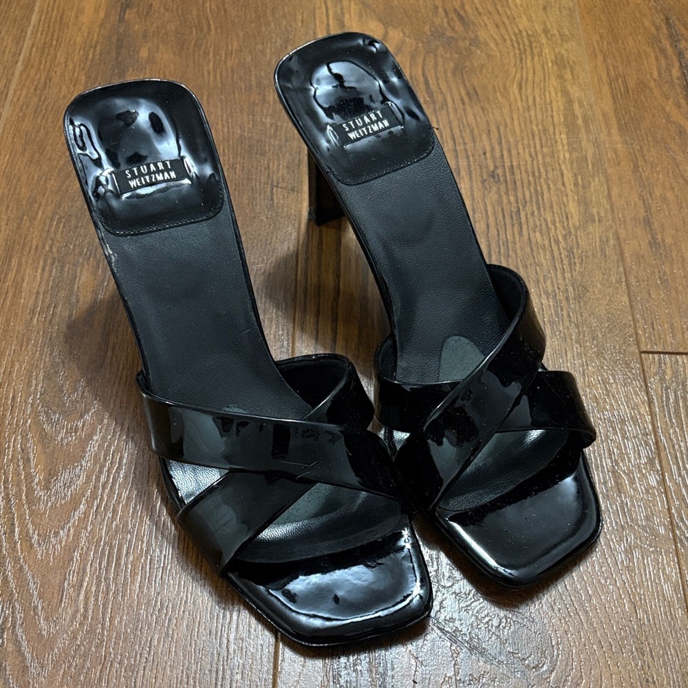 Stuart Weitzman Glossy Black Heels